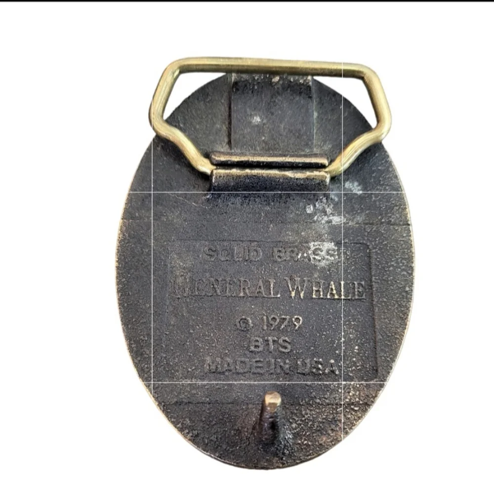 Solid Brass The Blue Whale Belt Buckle